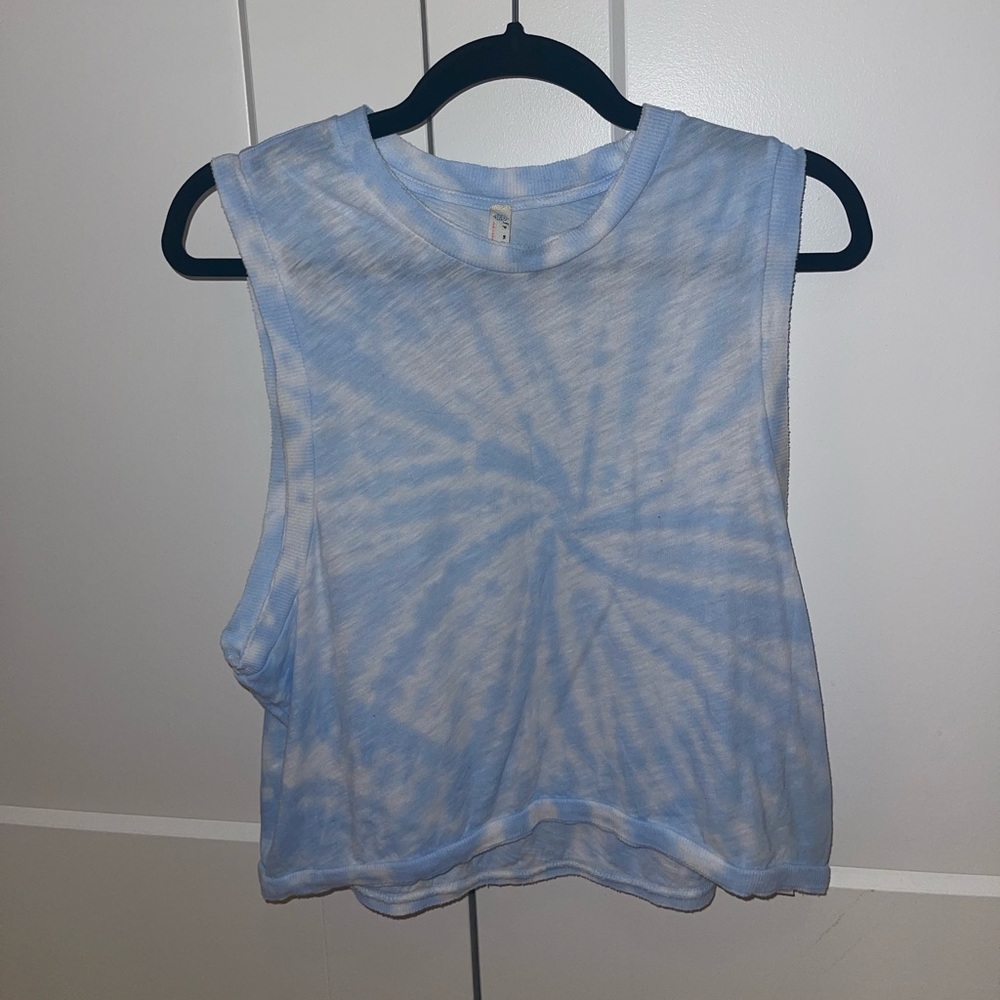 Free People Blue Tie Dye Muscle Tank